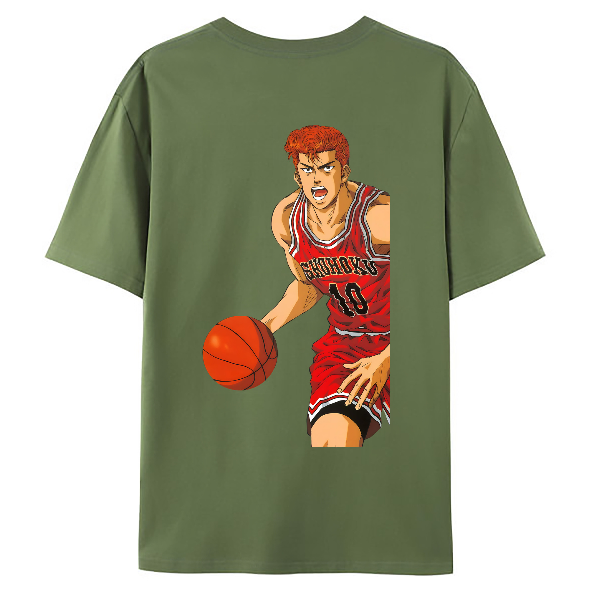 （画像用） SLAM DUNK／スラムダンク 綿100％ メンズ半袖Tシャツ（バックプリント） 通気性